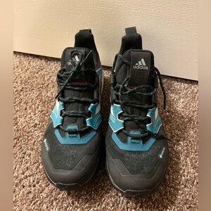 Adidas Black and Teal Athletic Hiking Shoes
